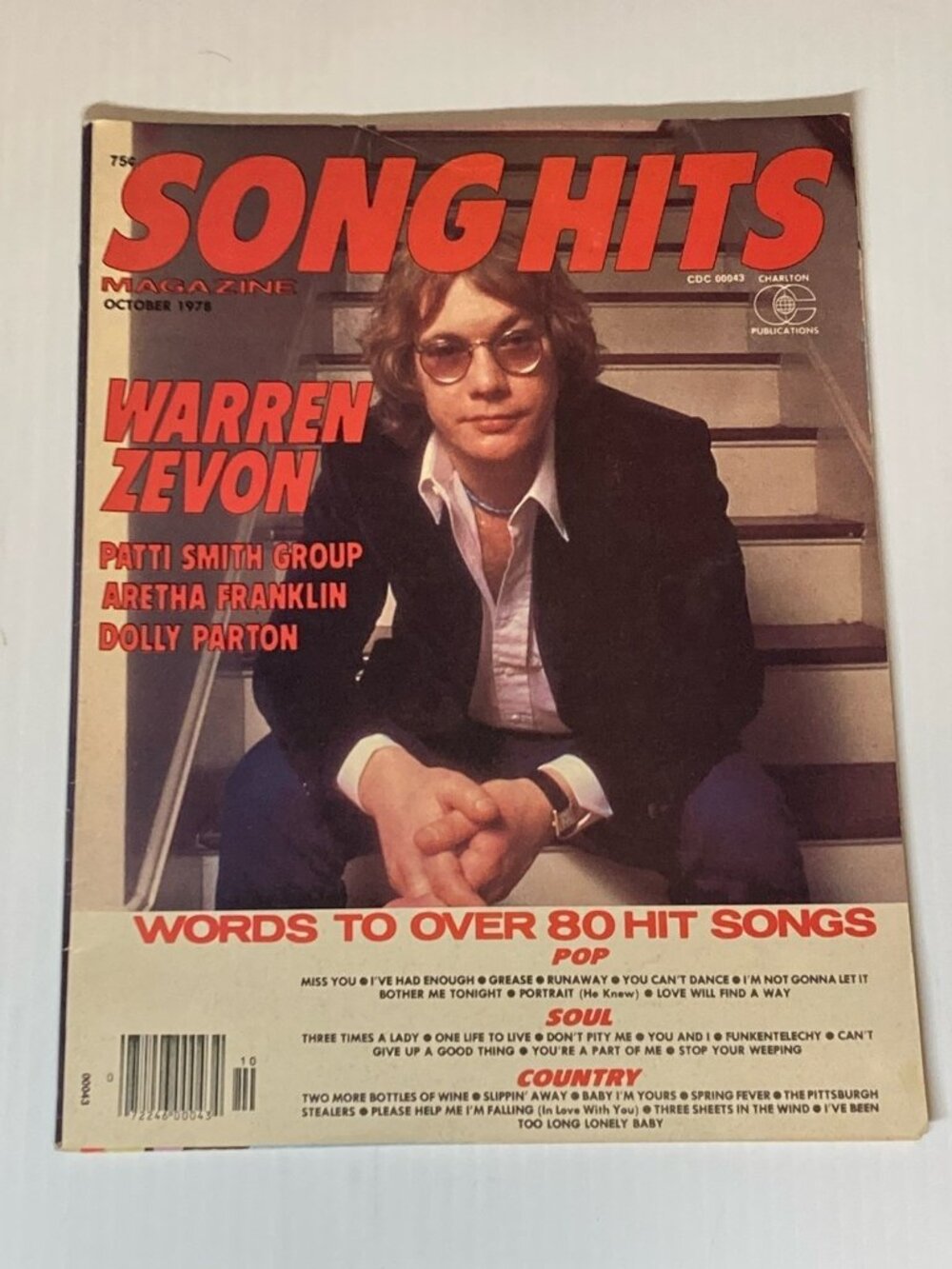 Song Hits Magazine October 1978 Warren Zevon / Aretha Franklin / Dolly Parton